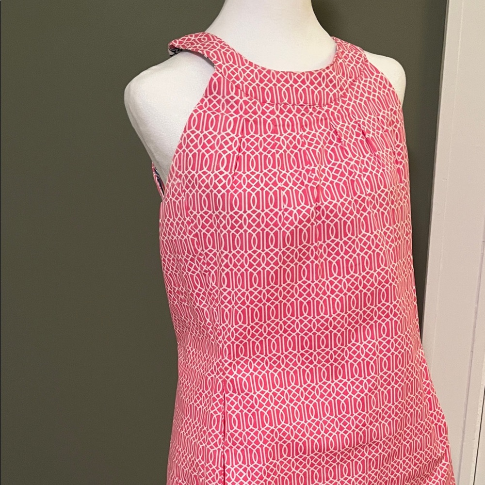 Pink Geometric Midi Dress - Picture 3 of 5
